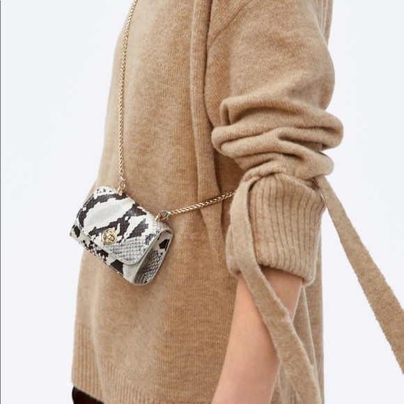 Zara Handbags - ZARA MINI PYTHON BELT BAG